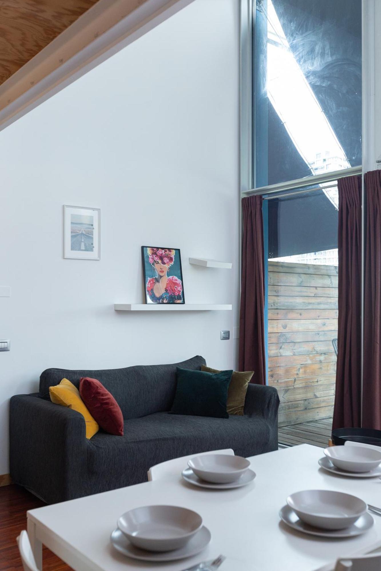 White And Brown Exclusive Loft With Terrace - Free Parking - M2 Station Apartment Milano Exterior foto